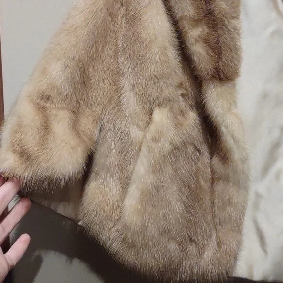 Mink Fur Jacket, Wrap, Blonde, Vintage - Picture 8 of 11
